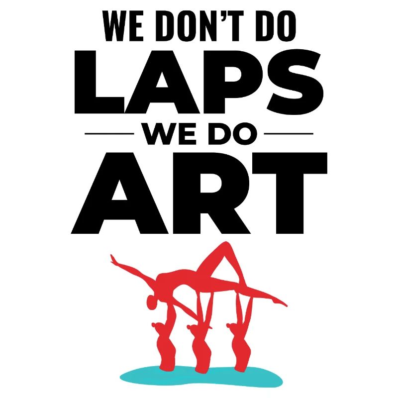 Dynamische akrobatische Silhouette Synchronschwimmen