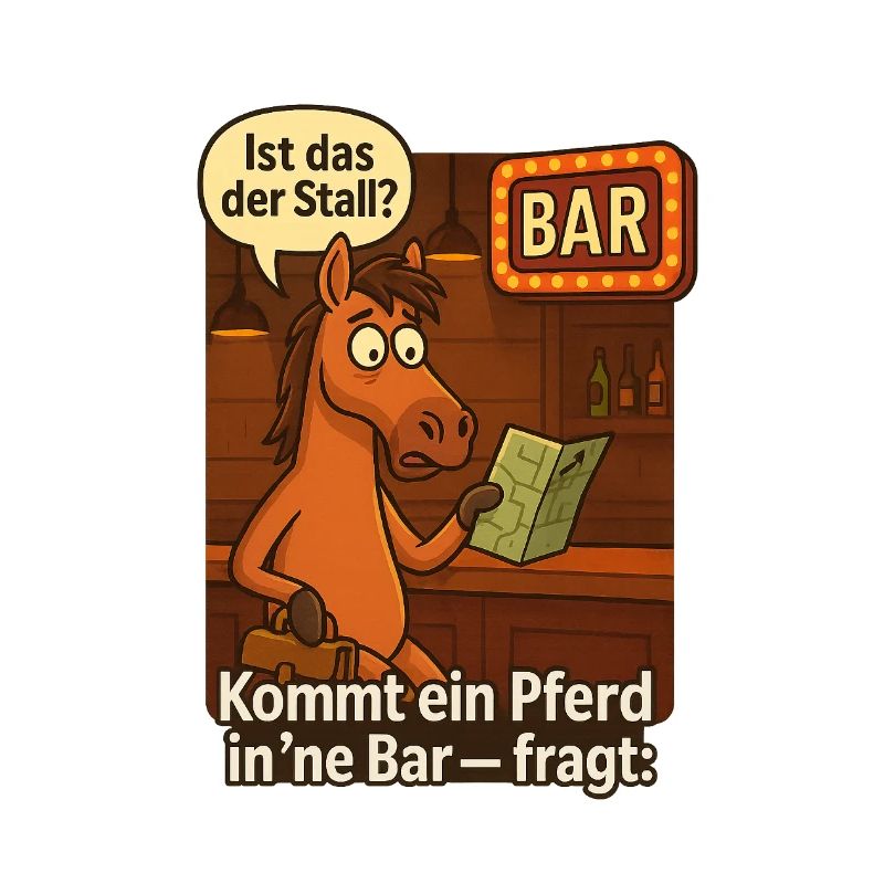 Cheval dans le bar, c’est ça l’écurie ?