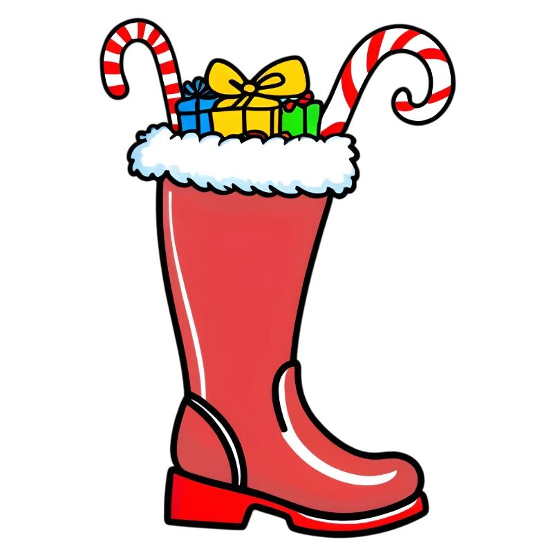 Bas de Noël avec cadeaux
