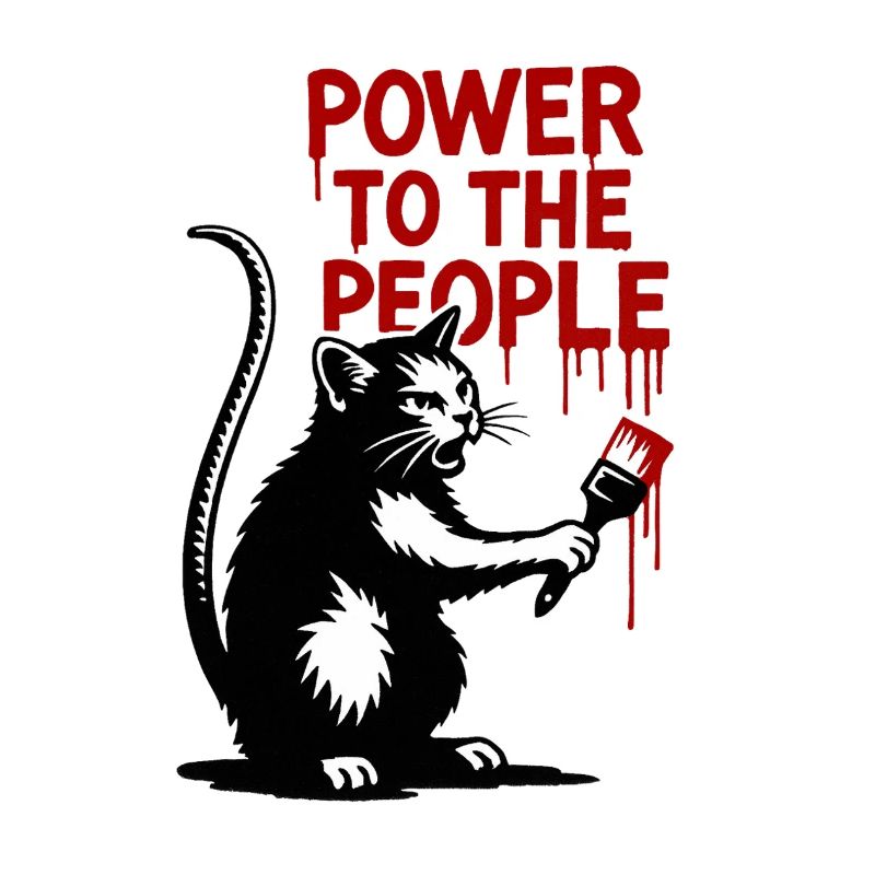 GraffitiKatze Rote Botschaft