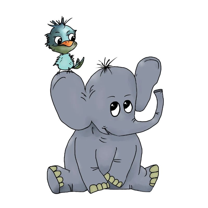 Elefant_mit_Vogel