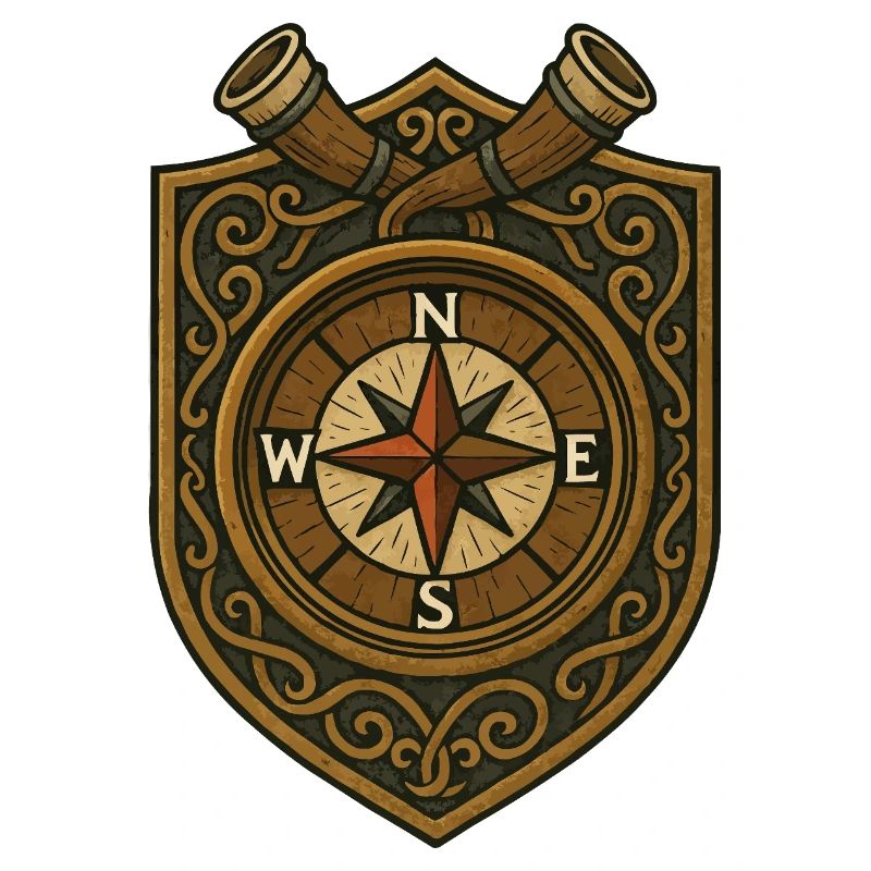 Wikinger Kompass Wappen