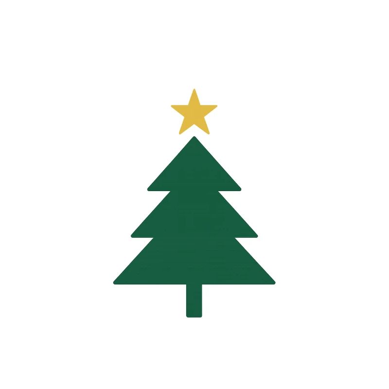 Minimal Christmas tree with star