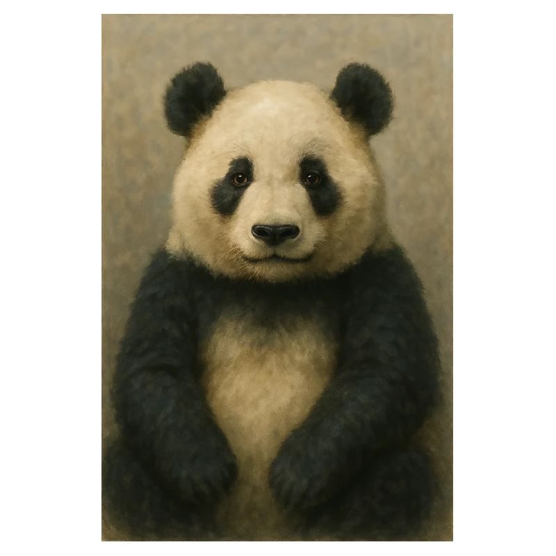 Panda in klassischer Ölgemälde