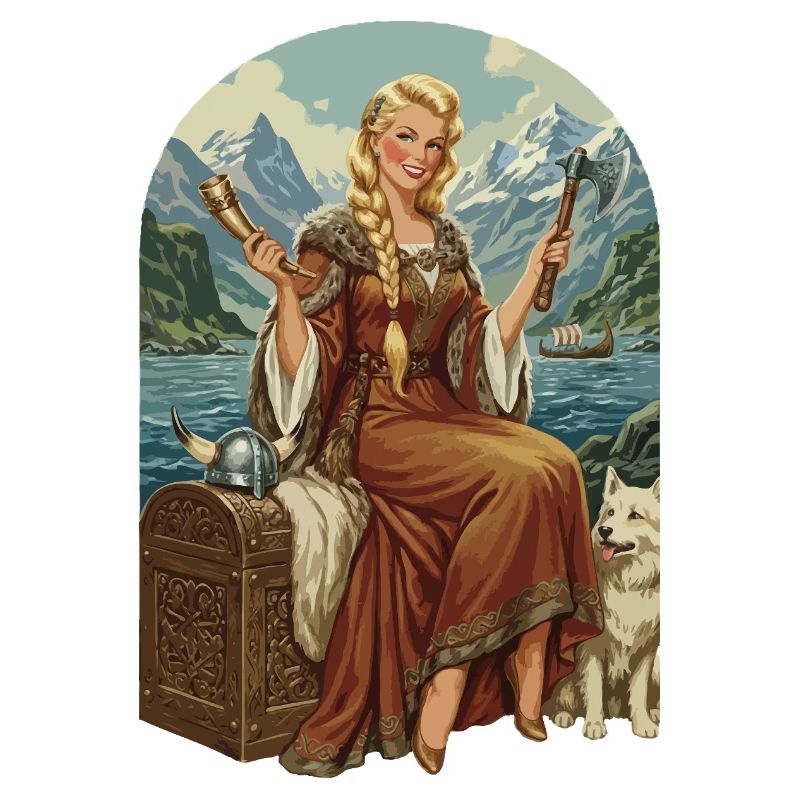Norwegerin mit Hund