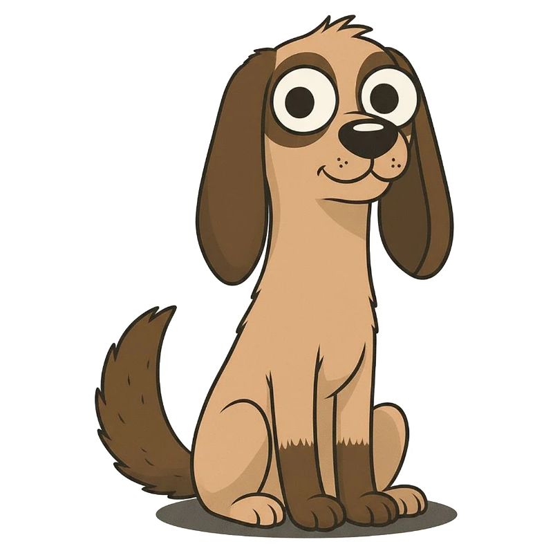Neugieriger Cartoon-Beagle