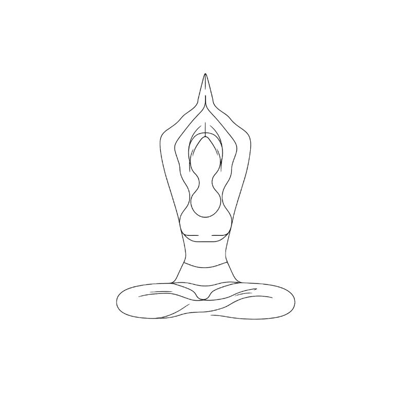 Zen-Silhouette der Yoga-Pose