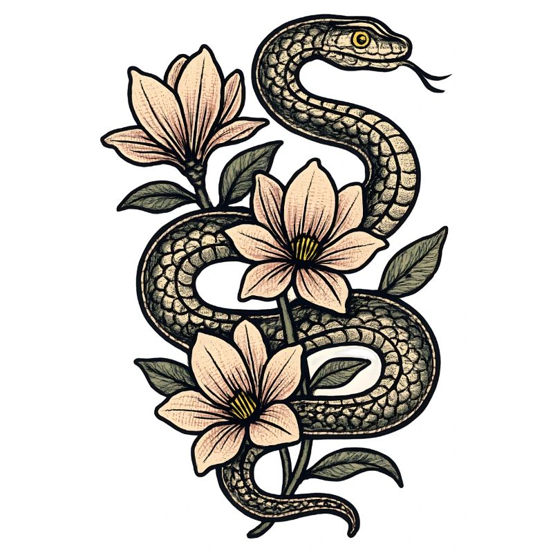 Magnolia des fleurs de serpent