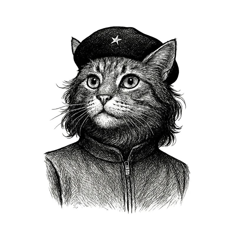 Cat with beret