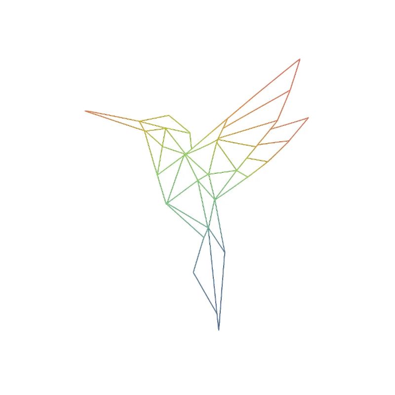 Geometrischer Regenbogenvogel