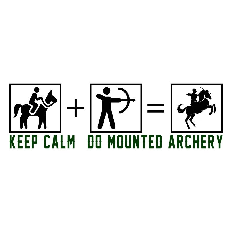 Tir à l'arc à cheval Keep Calm Do - noir