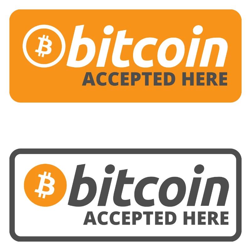 Bitcoin accepté ici - Sticker Pack