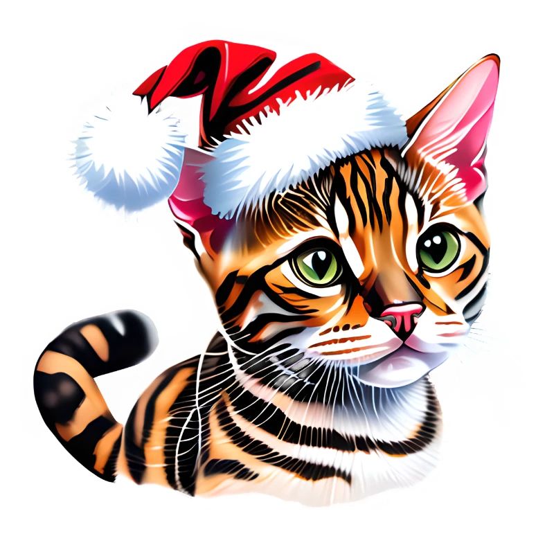 Chaton de Noël chat du Bengale Chaton du Bengale
