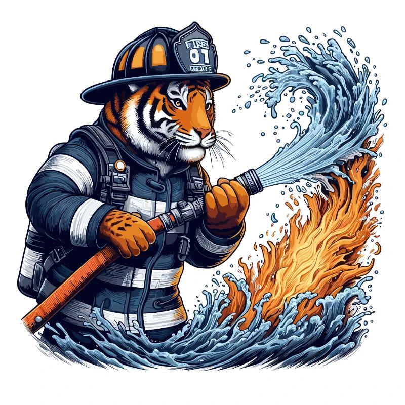 Firefighter Tiger Gift