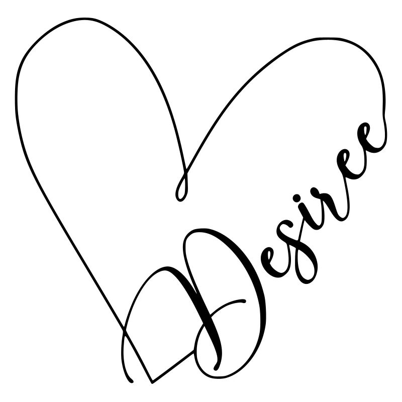 Desiree Name Heart Line