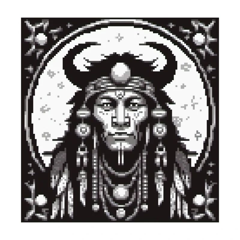 Stammes-Mond-Pixel