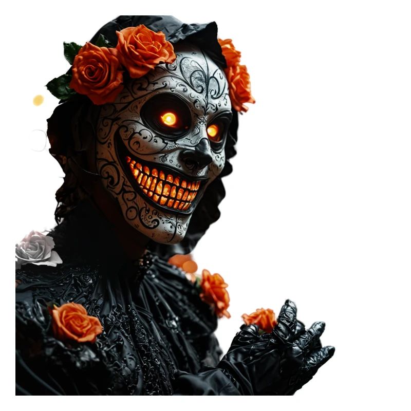 Halloween-Menion mit funkelnden Lichtern