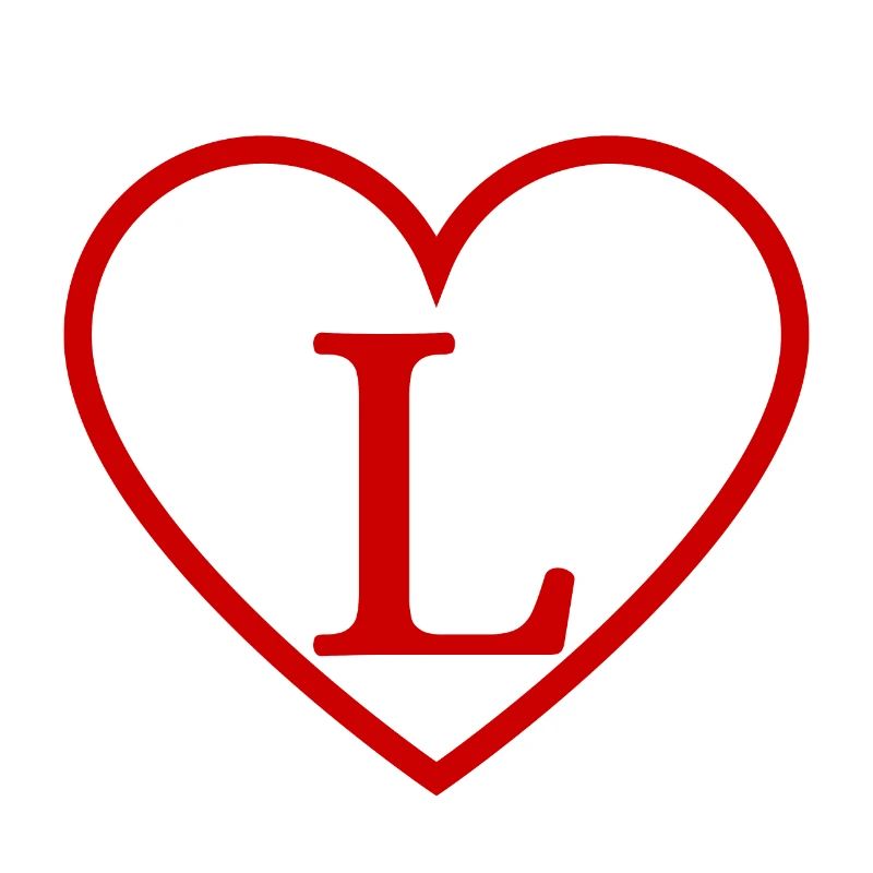 Buchstabe l rotes Herz