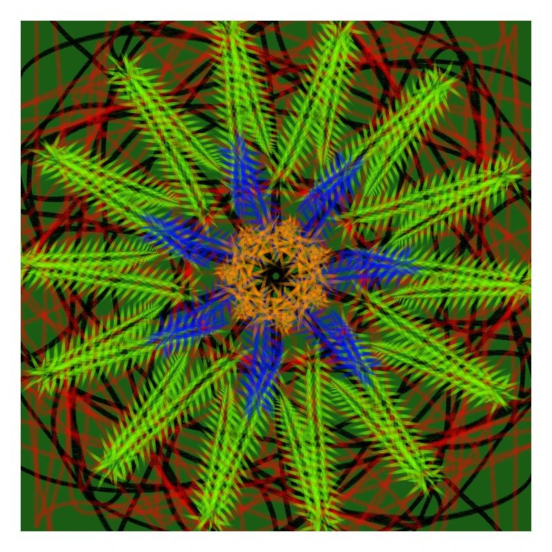 Vert Bleu Étoile abstraite