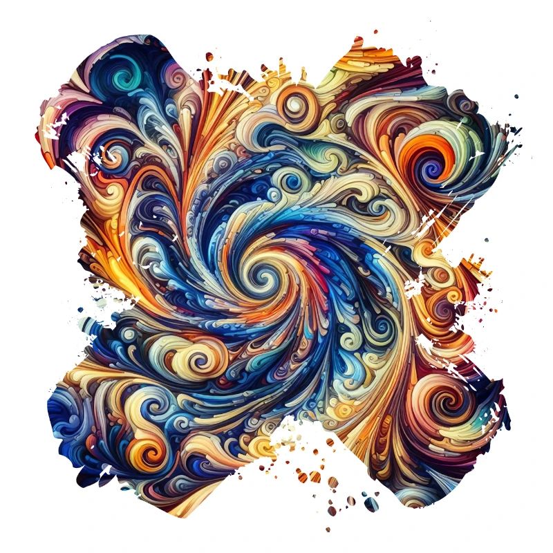 Tourbillon abstrait vibrant