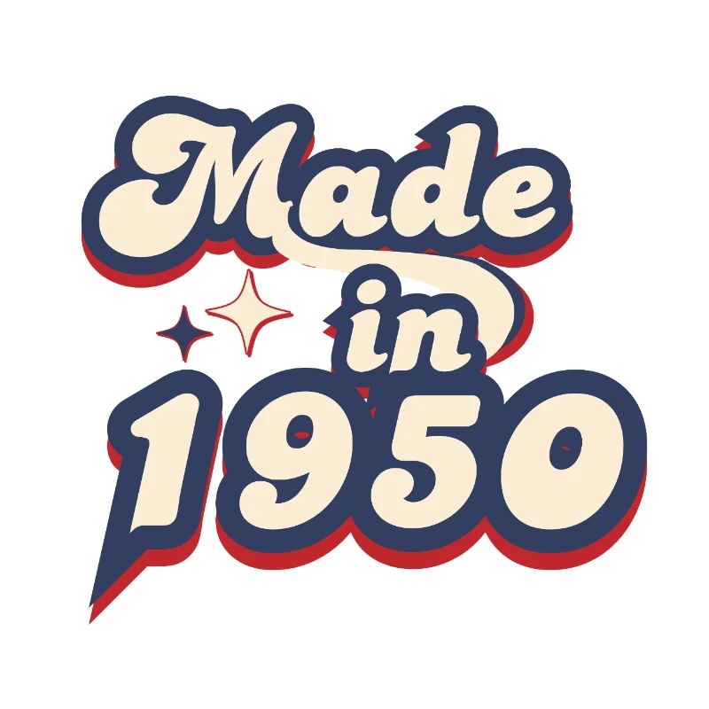 Hergestellt im 1950 Retro