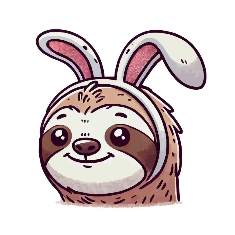 faultier sloth hase