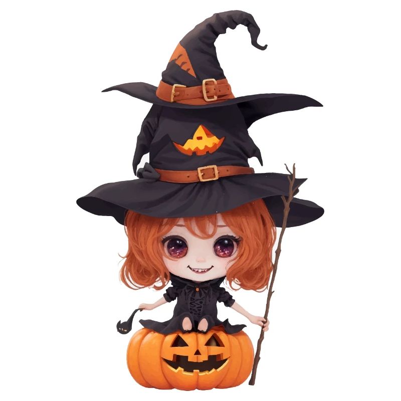 Helloween Pumpkin Witch