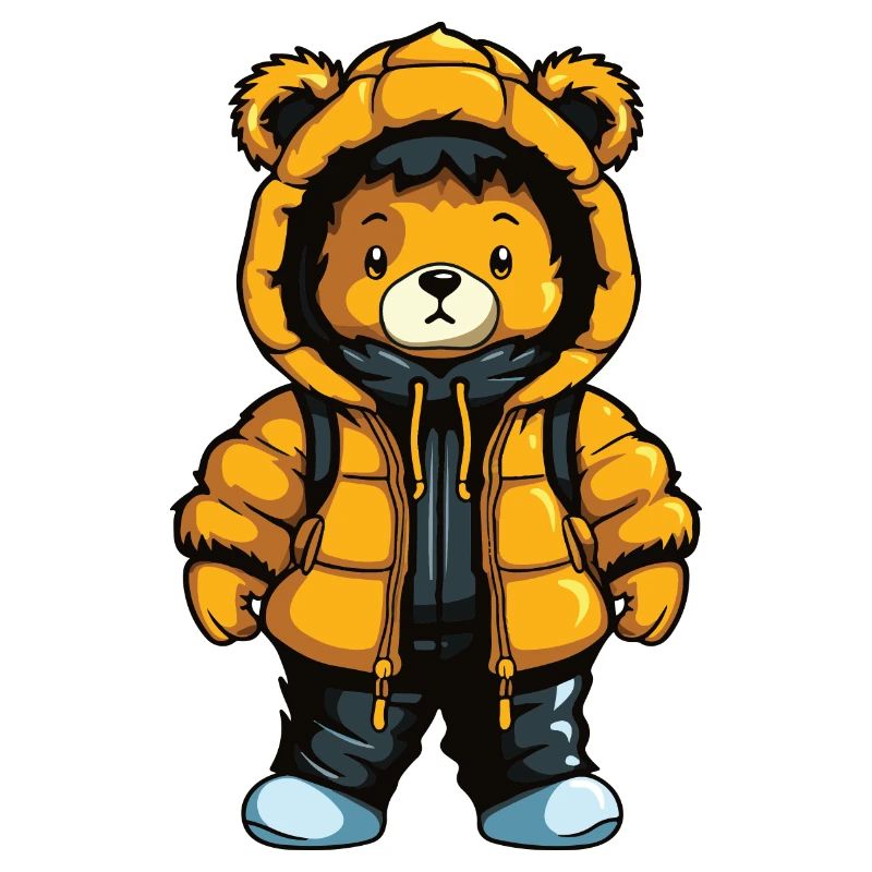 Bear Winter Comic Cute