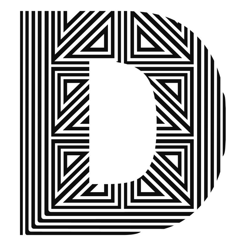letter D retro