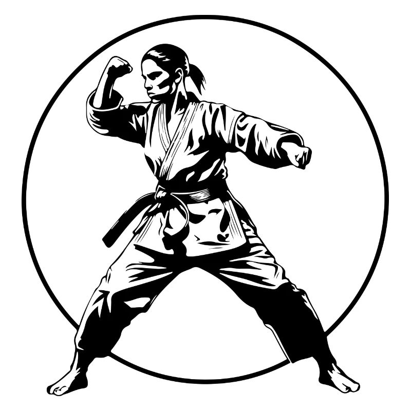 Silhouette de karaté