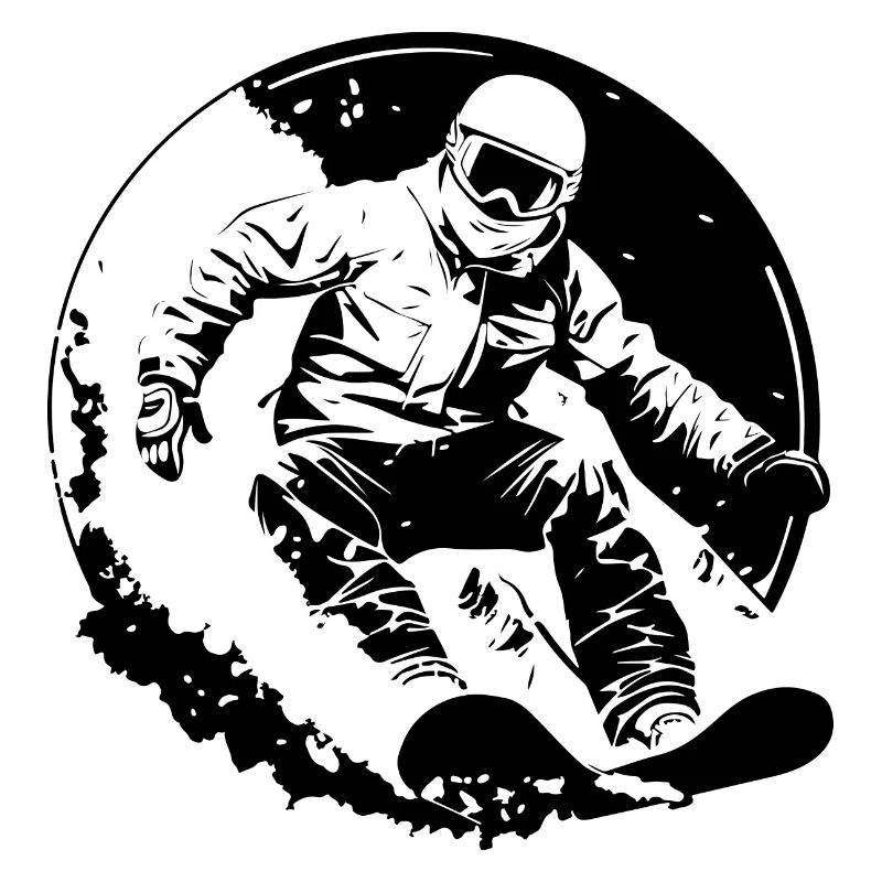 Silhouette de snowboard