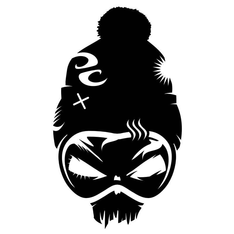 Skull with snowboard goggles