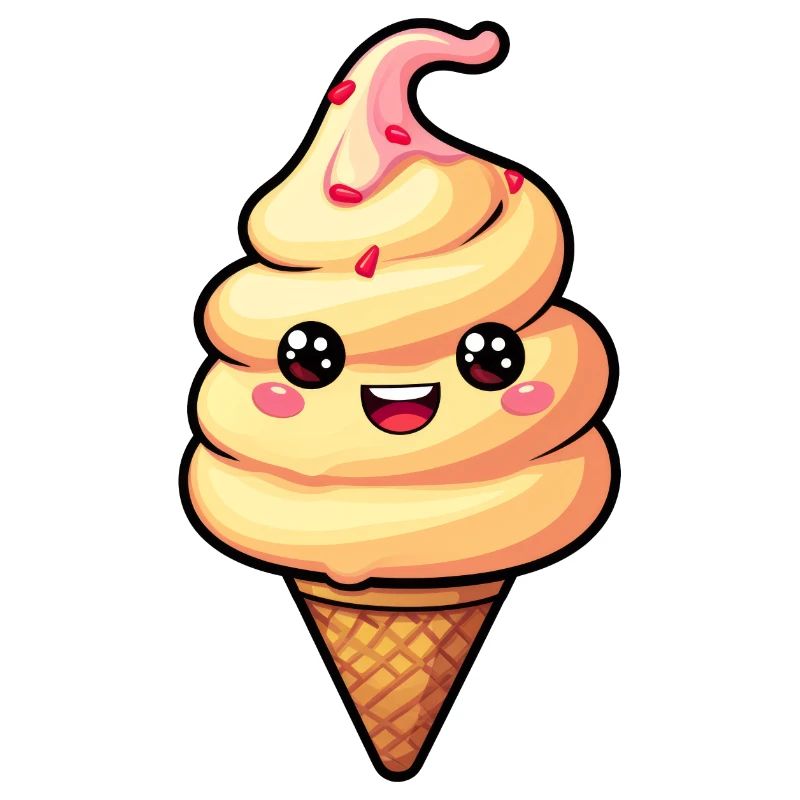 Lächelnde Eiskreation