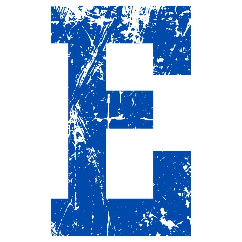 Letter e sport retro