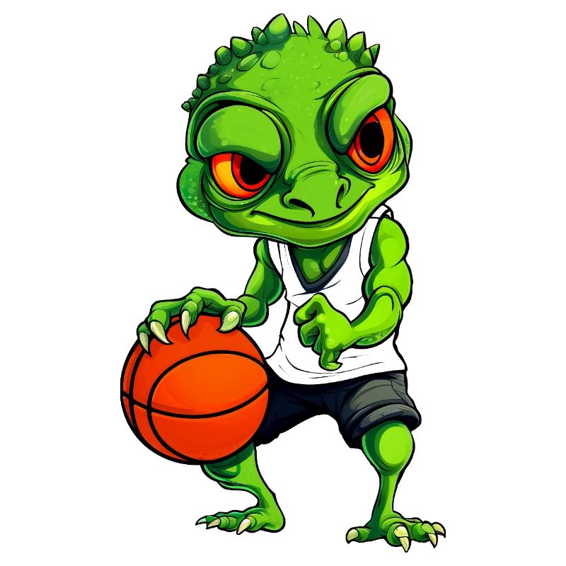 Chameleon Basketball Player
