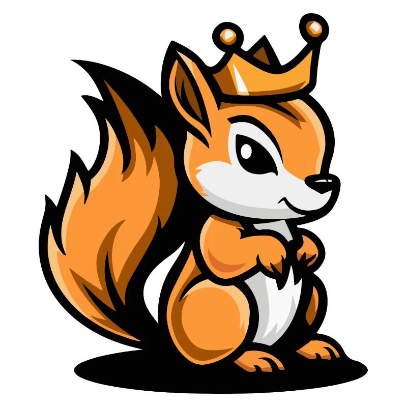 Eichhörnchen Comic Krone