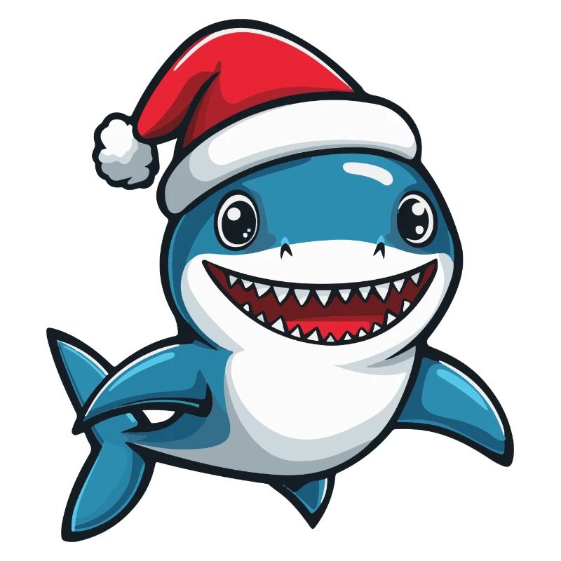 requin Noël mignon