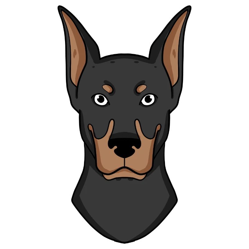 Dobermann Kopf Hund Hundebesitzer Geschenk