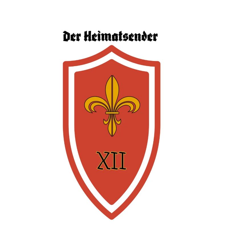 Fleur de Lis Schild XII Rot