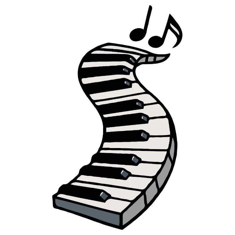 Piano keyboard swung