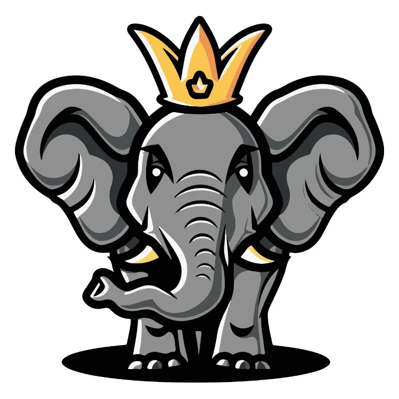 Elephant Comic Crown