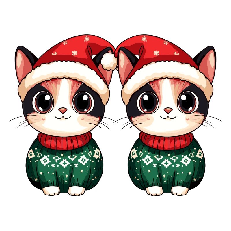 Équipe de Noël des chats