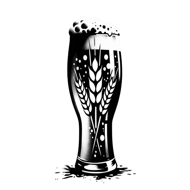 Weizenbierglas | Sprudelndes Bier