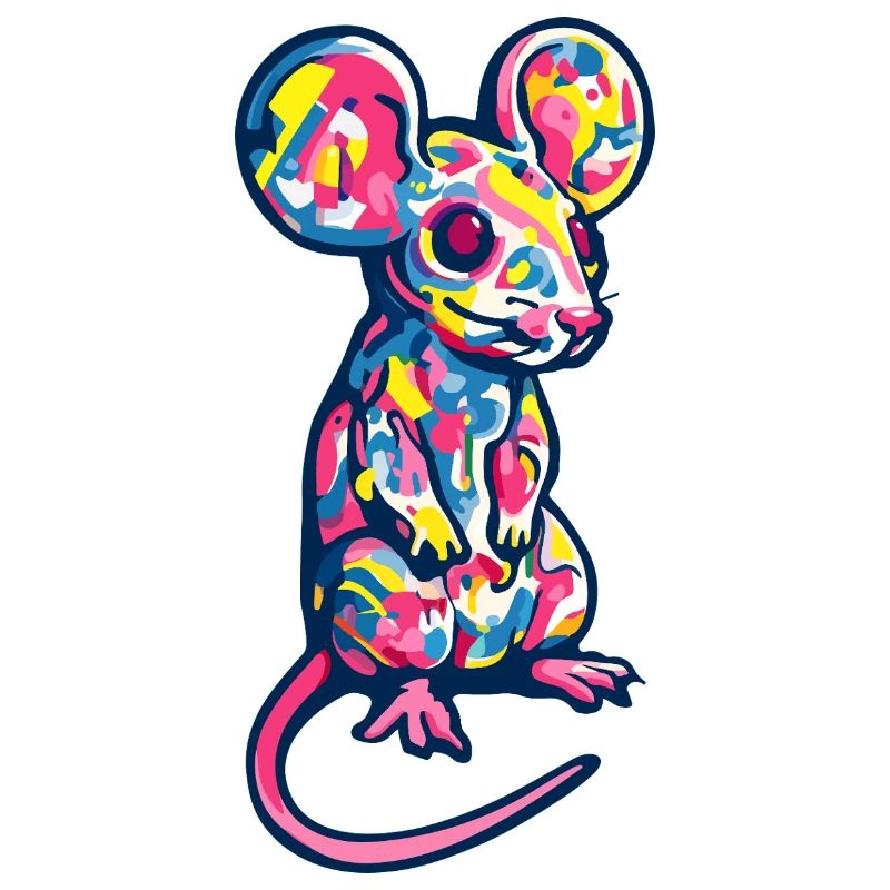 Maus Kunst Bunt Ratte