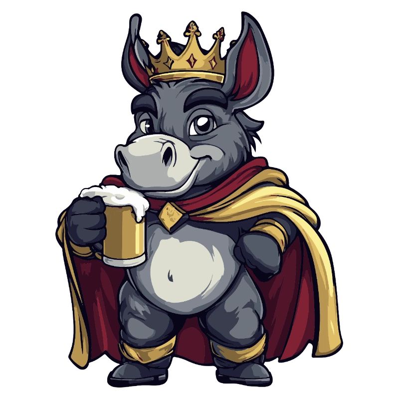 Esel Bier Lustig