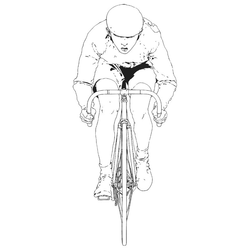 Radfahrer Linienkunst