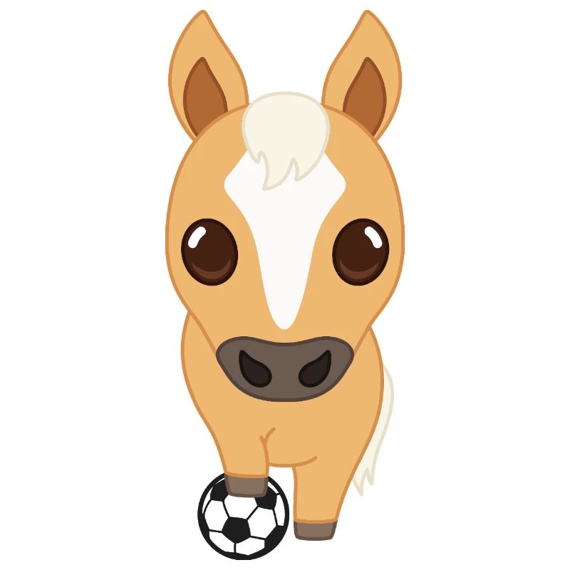 Fußball-Pferd Cartoon
