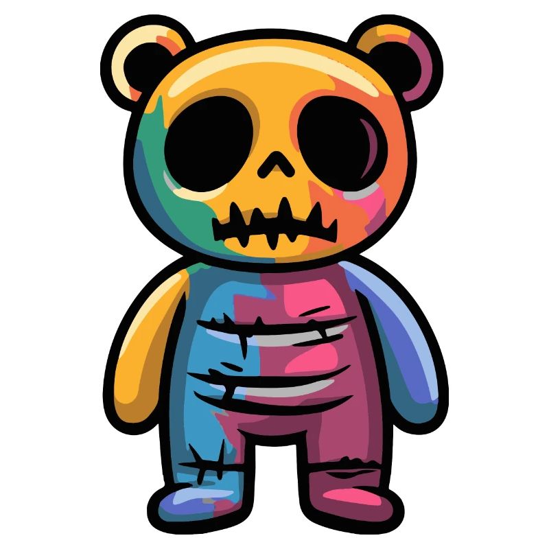 Bär Halloween Comic Zombie