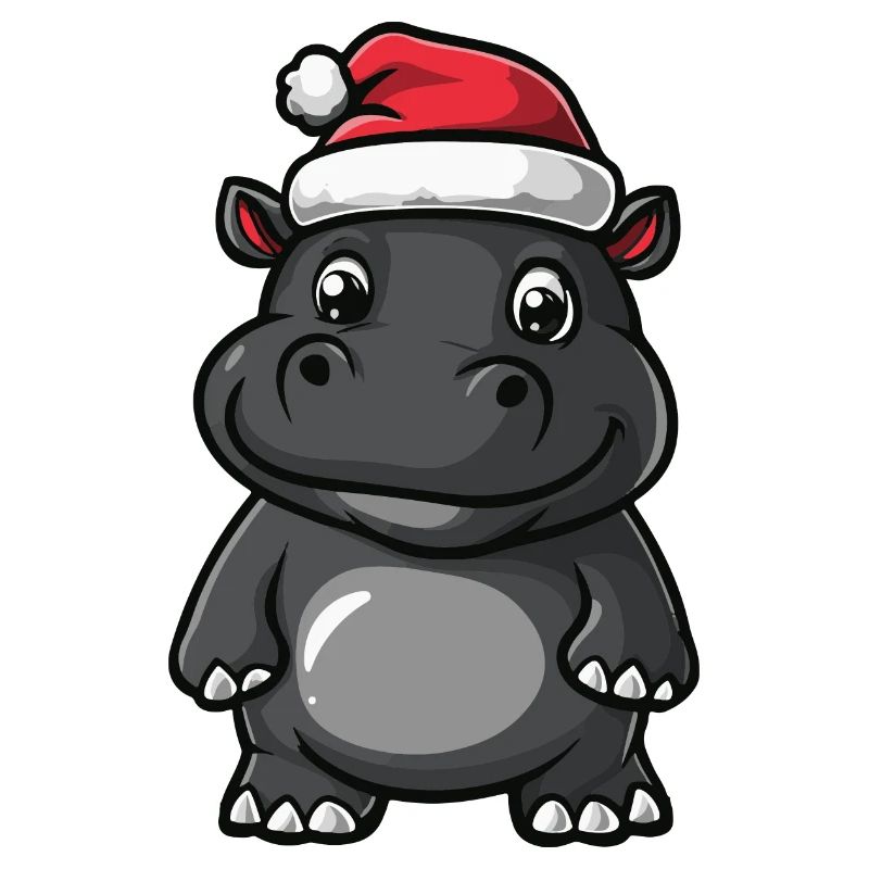 Nilpferd Weihnachten Christmas