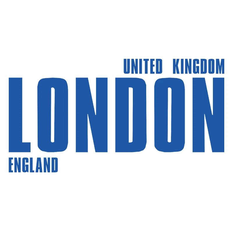 London Blue Large Typography